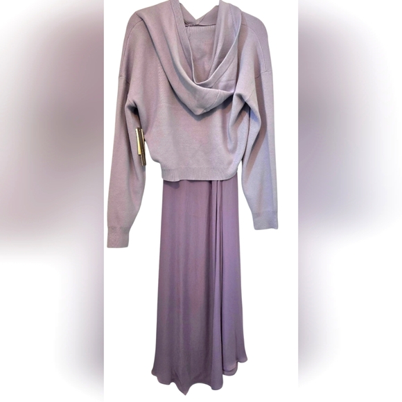 Anthropologie The Gemini Twofer Sweater+Dress Size Medium Purple New - Picture 9 of 10